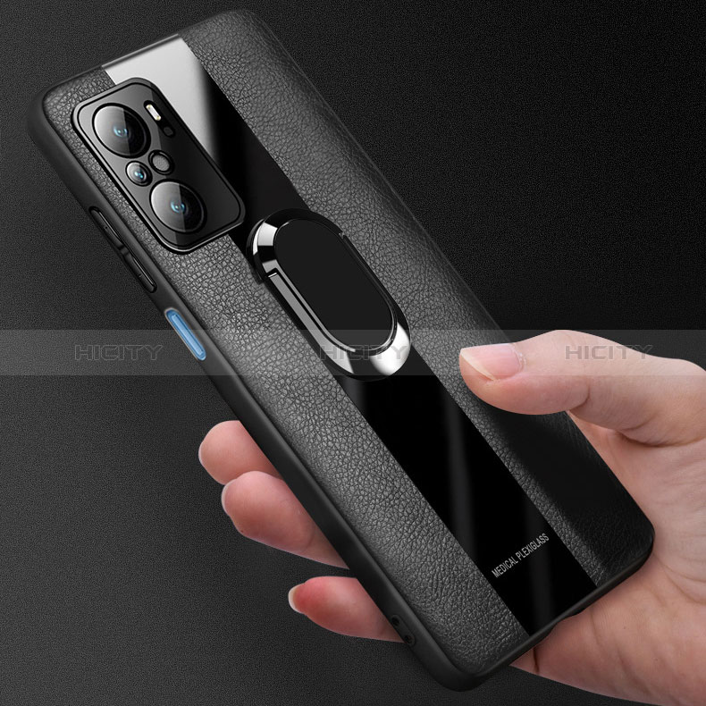 Funda Silicona Goma de Cuero Carcasa con Magnetico Anillo de dedo Soporte PB1 para Xiaomi Mi 11X Pro 5G