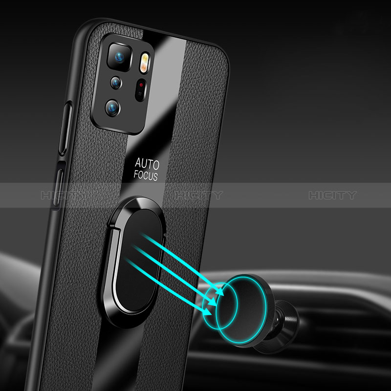 Funda Silicona Goma de Cuero Carcasa con Magnetico Anillo de dedo Soporte PB1 para Xiaomi Poco X3 GT 5G