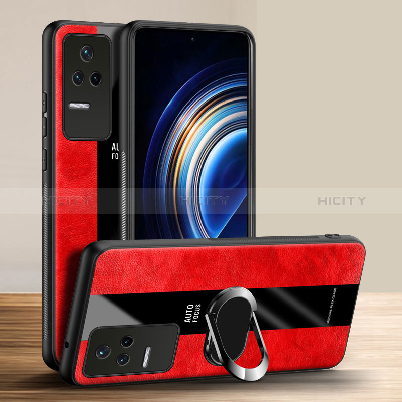 Funda Silicona Goma de Cuero Carcasa con Magnetico Anillo de dedo Soporte PB1 para Xiaomi Redmi K50 Pro 5G