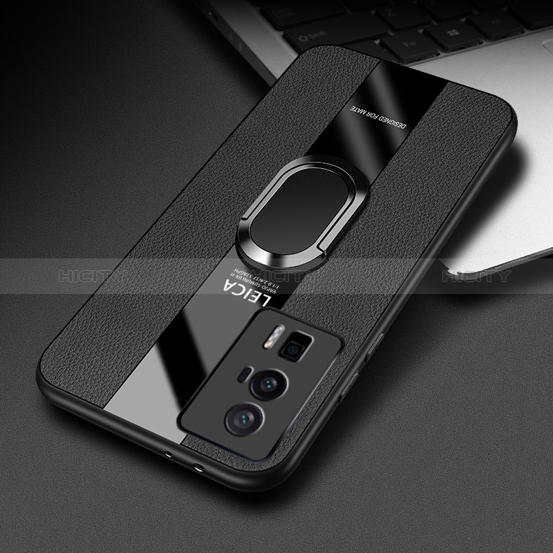 Funda Silicona Goma de Cuero Carcasa con Magnetico Anillo de dedo Soporte PB1 para Xiaomi Redmi K60 5G