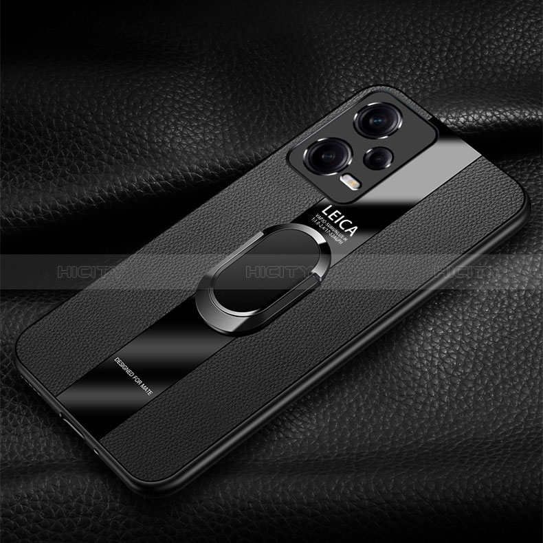 Funda Silicona Goma de Cuero Carcasa con Magnetico Anillo de dedo Soporte PB1 para Xiaomi Redmi Note 12 Pro+ Plus 5G