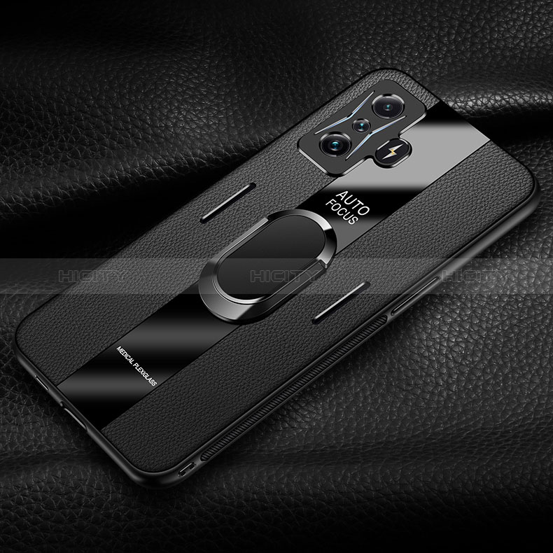 Funda Silicona Goma de Cuero Carcasa con Magnetico Anillo de dedo Soporte PB2 para Xiaomi Redmi K50 Gaming AMG F1 5G