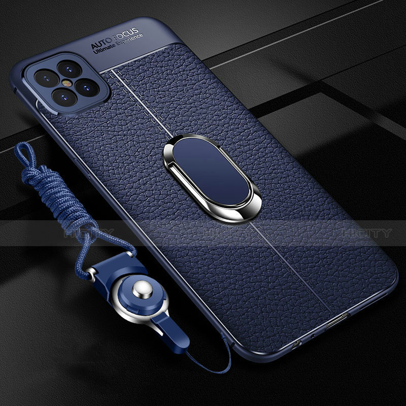 Funda Silicona Goma de Cuero Carcasa con Magnetico Anillo de dedo Soporte S01 para Huawei Nova 8 SE 5G