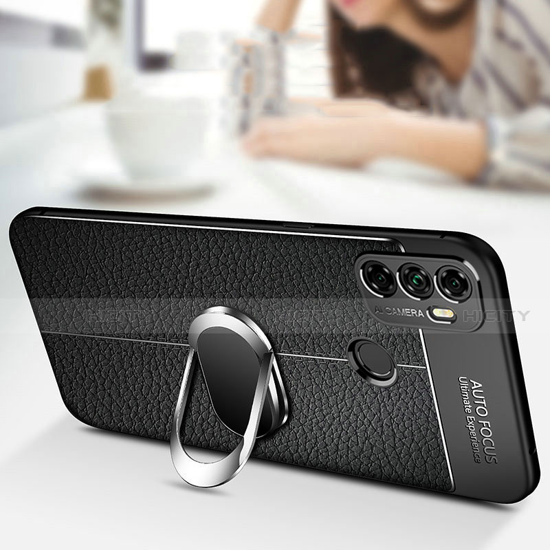 Funda Silicona Goma de Cuero Carcasa con Magnetico Anillo de dedo Soporte S01 para Oppo A33