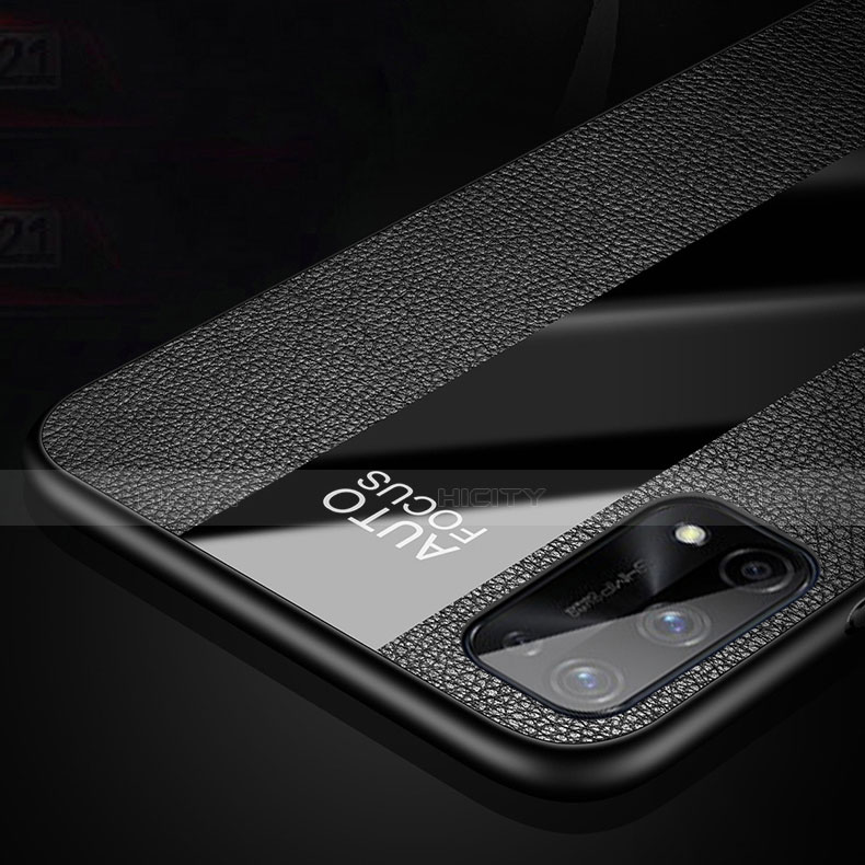 Funda Silicona Goma de Cuero Carcasa con Magnetico Anillo de dedo Soporte S02 para Oppo K7x 5G