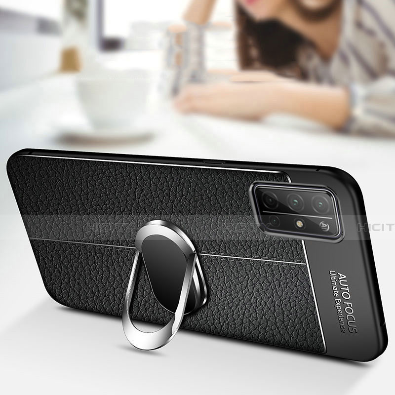 Funda Silicona Goma de Cuero Carcasa con Magnetico Anillo de dedo Soporte S03 para Huawei Honor 30S