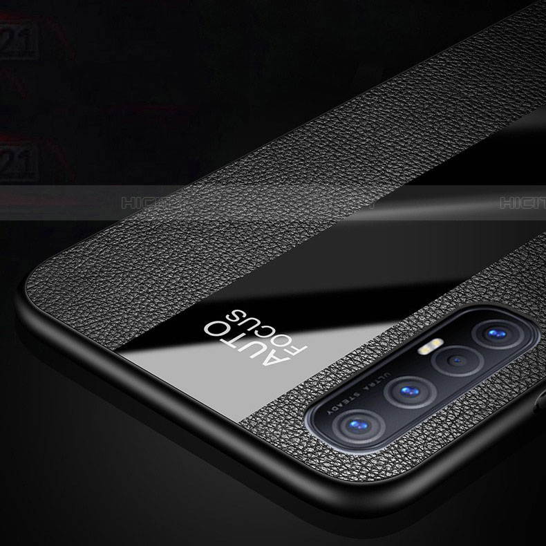 Funda Silicona Goma de Cuero Carcasa con Magnetico Anillo de dedo Soporte S03 para Oppo Reno3 Pro