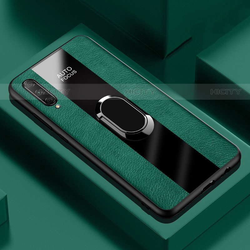 Funda Silicona Goma de Cuero Carcasa con Magnetico Anillo de dedo Soporte S04 para Huawei P Smart Pro (2019)