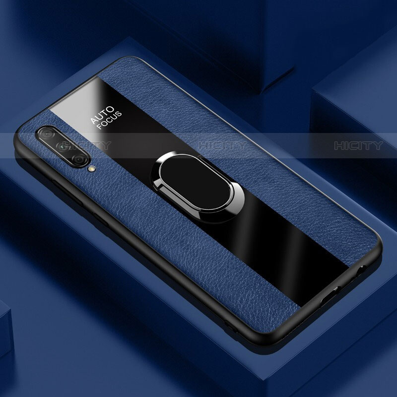 Funda Silicona Goma de Cuero Carcasa con Magnetico Anillo de dedo Soporte S04 para Huawei P Smart Pro (2019)