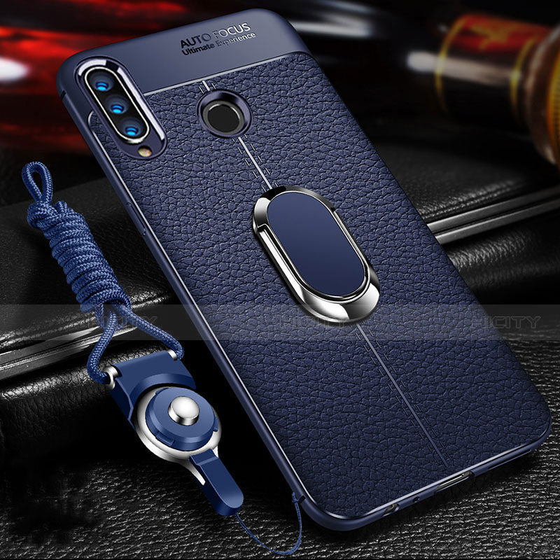 Funda Silicona Goma de Cuero Carcasa con Magnetico Anillo de dedo Soporte T01 para Huawei Honor 10i