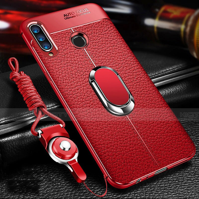 Funda Silicona Goma de Cuero Carcasa con Magnetico Anillo de dedo Soporte T01 para Huawei Honor 20E