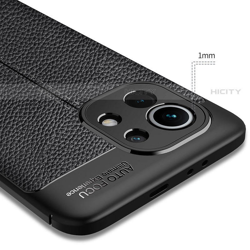 Funda Silicona Goma de Cuero Carcasa con Magnetico Anillo de dedo Soporte T01 para Xiaomi Mi 11 Lite 4G