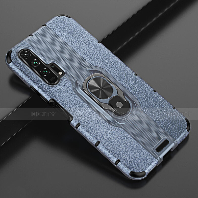 Funda Silicona Goma de Cuero Carcasa con Magnetico Anillo de dedo Soporte T02 para Huawei Honor 20 Pro