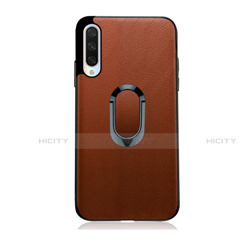 Funda Silicona Goma de Cuero Carcasa con Magnetico Anillo de dedo Soporte T03 para Xiaomi Mi A3