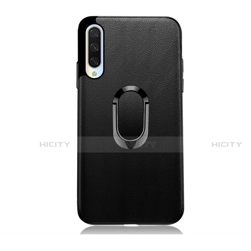 Funda Silicona Goma de Cuero Carcasa con Magnetico Anillo de dedo Soporte T03 para Xiaomi Mi A3