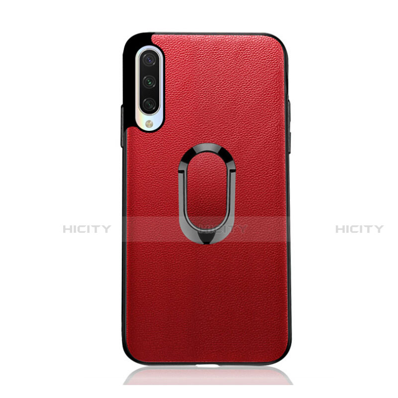 Funda Silicona Goma de Cuero Carcasa con Magnetico Anillo de dedo Soporte T03 para Xiaomi Mi A3