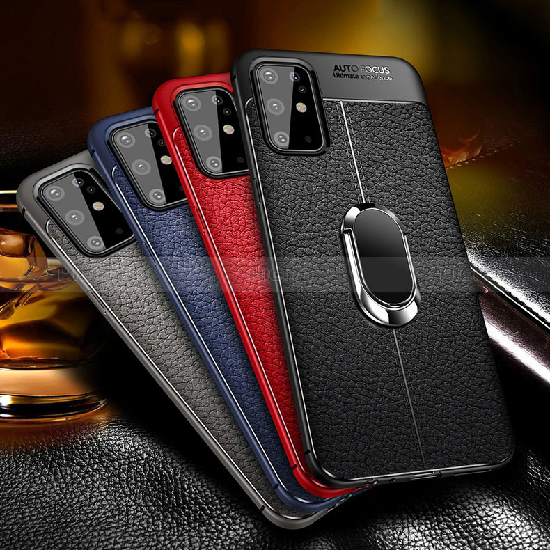 Funda Silicona Goma de Cuero Carcasa con Magnetico Anillo de dedo Soporte WL1 para Samsung Galaxy S20 Plus 5G