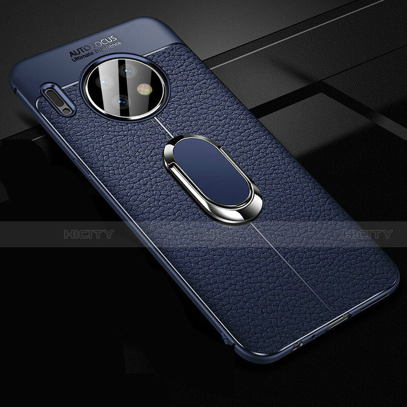 Funda Silicona Goma de Cuero Carcasa con Magnetico Anillo de dedo Soporte Z02 para Huawei Mate 30 Pro 5G