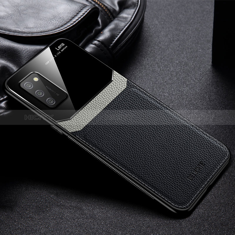 Funda Silicona Goma de Cuero Carcasa con Magnetico FL1 para Samsung Galaxy A02s