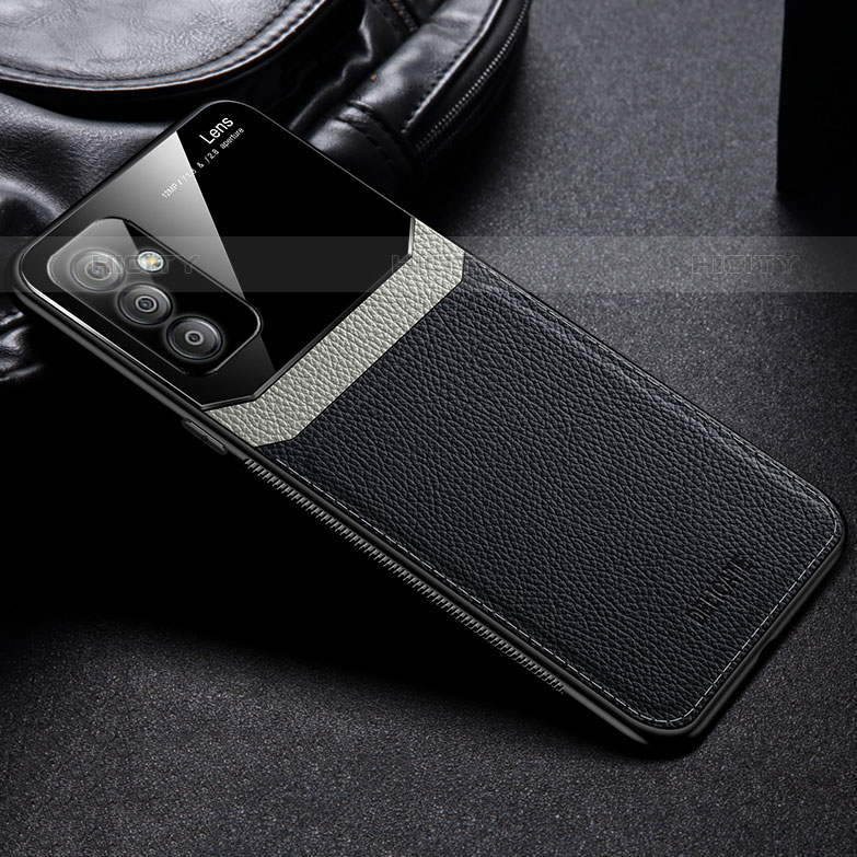 Funda Silicona Goma de Cuero Carcasa con Magnetico FL1 para Samsung Galaxy M23 5G Negro