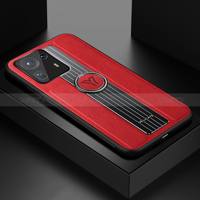 Funda Silicona Goma de Cuero Carcasa con Magnetico FL1 para Xiaomi Mi Mix 4 5G Rojo