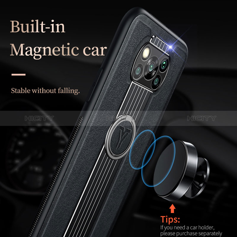 Funda Silicona Goma de Cuero Carcasa con Magnetico FL1 para Xiaomi Poco X3 NFC