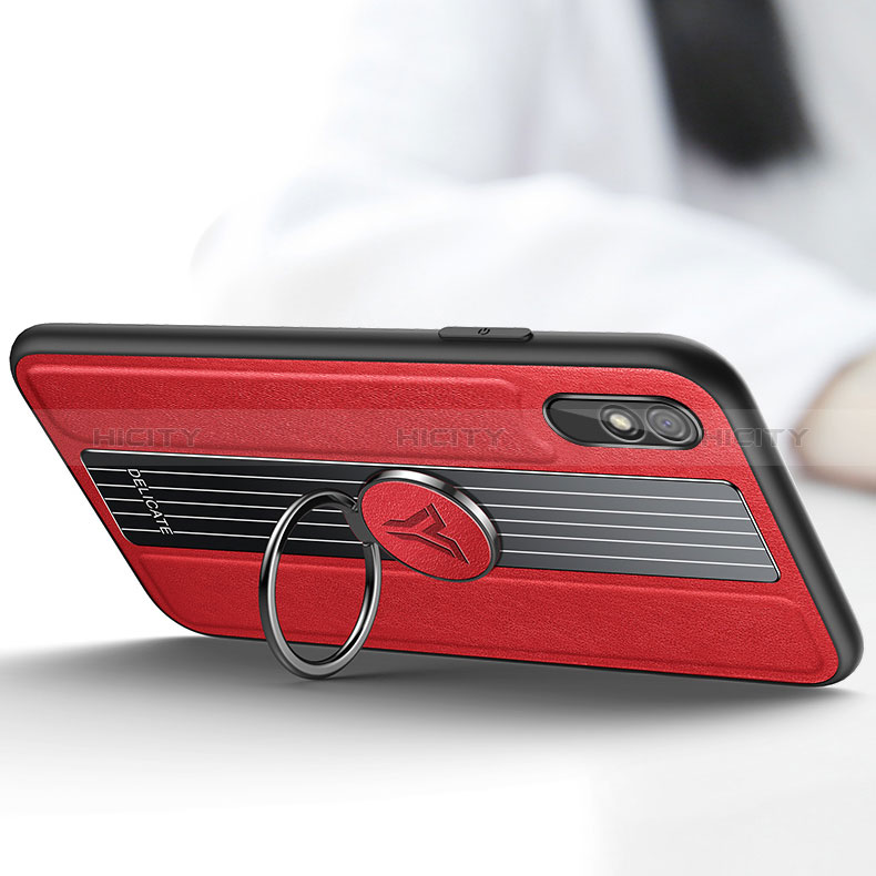 Funda Silicona Goma de Cuero Carcasa con Magnetico FL1 para Xiaomi Redmi 9A