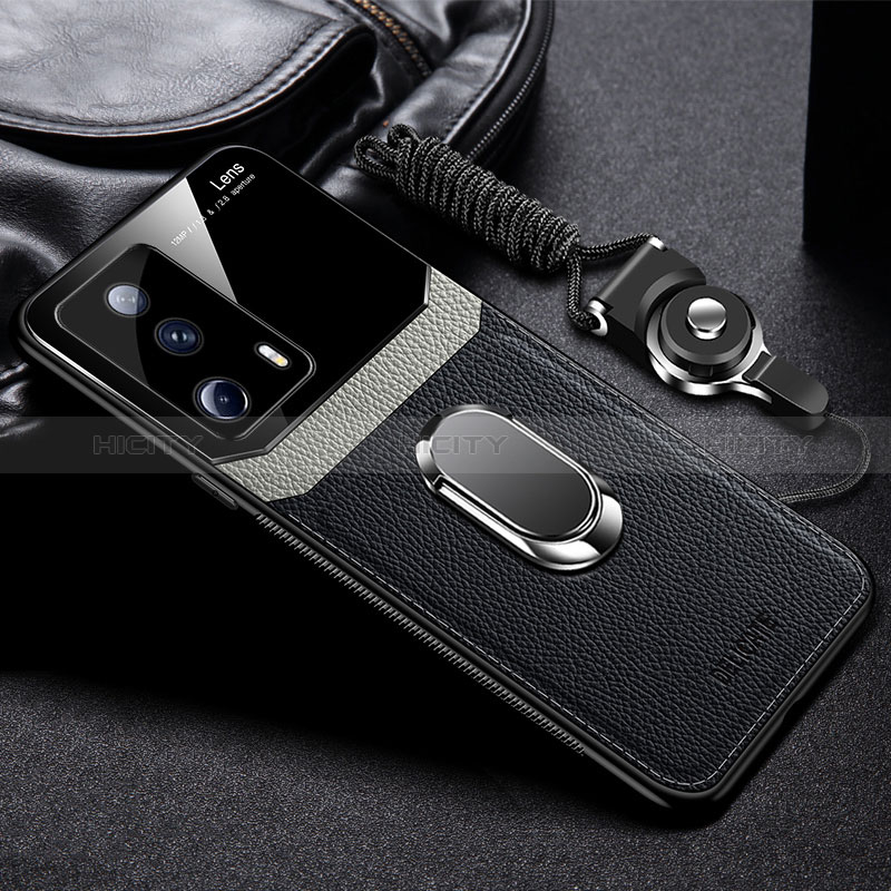 Funda Silicona Goma de Cuero Carcasa con Magnetico FL2 para Xiaomi Civi 2 5G Negro