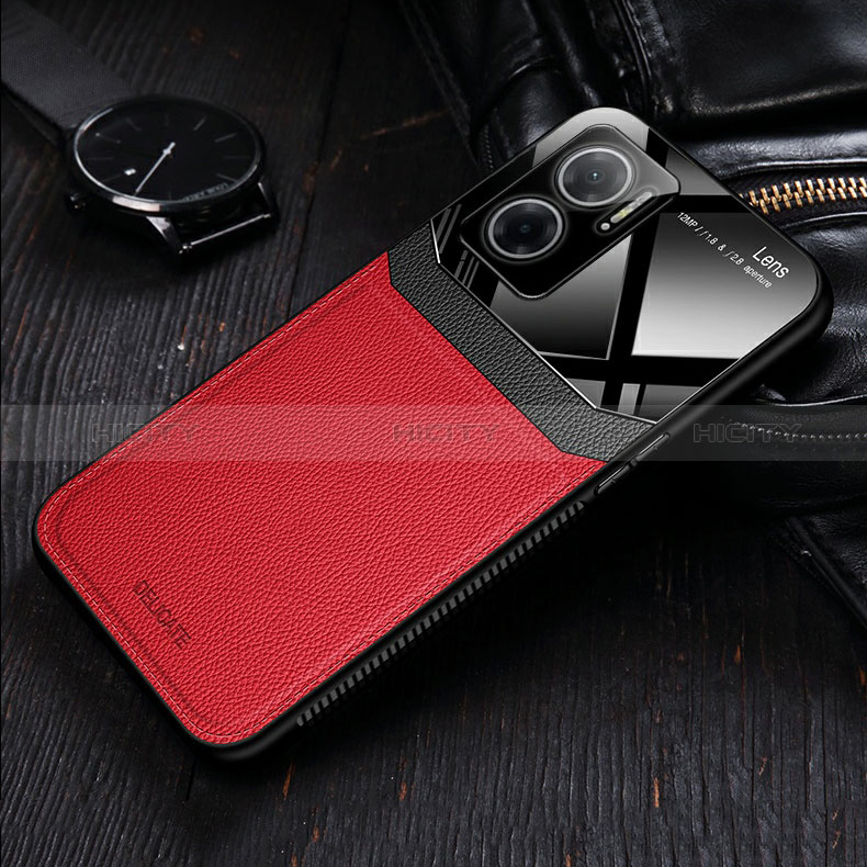 Funda Silicona Goma de Cuero Carcasa con Magnetico FL2 para Xiaomi Redmi 11 Prime 5G