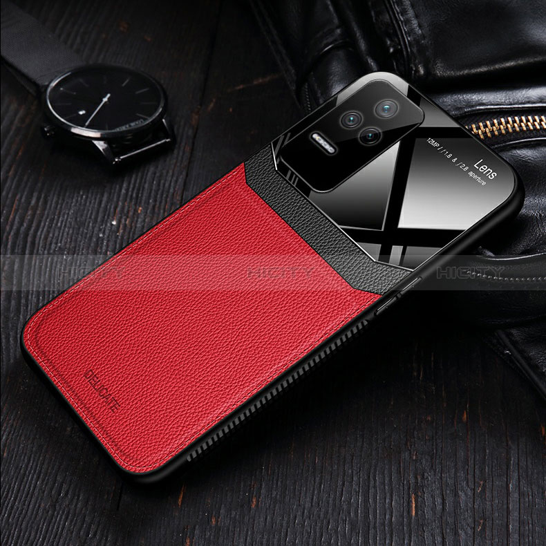 Funda Silicona Goma de Cuero Carcasa con Magnetico FL2 para Xiaomi Redmi K50 5G