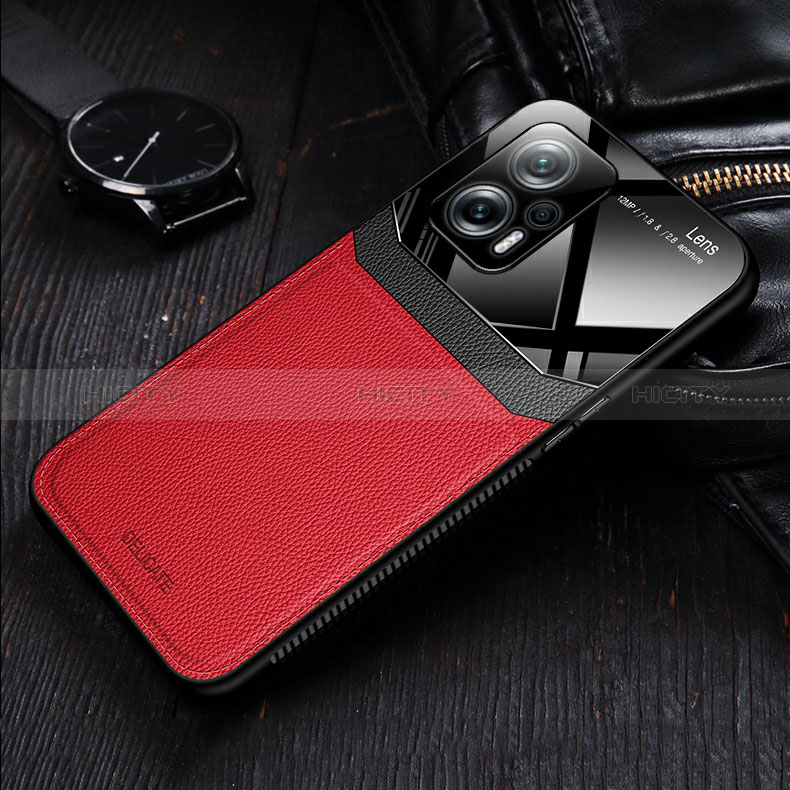 Funda Silicona Goma de Cuero Carcasa con Magnetico FL2 para Xiaomi Redmi K50i 5G