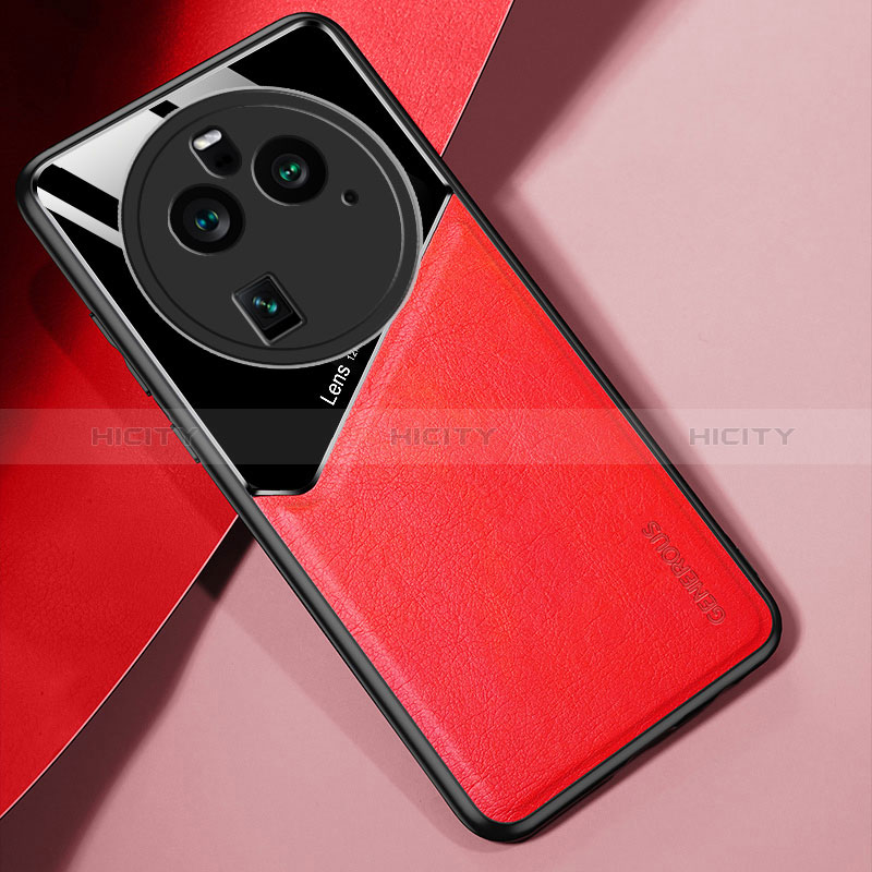 Funda Silicona Goma de Cuero Carcasa con Magnetico para Oppo Find X6 5G