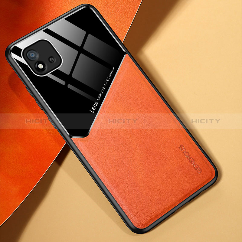 Funda Silicona Goma de Cuero Carcasa con Magnetico para Realme C11 (2021) Naranja