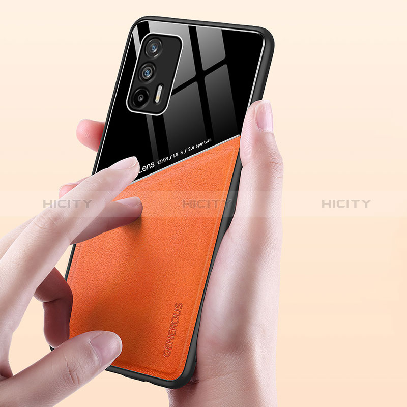 Funda Silicona Goma de Cuero Carcasa con Magnetico para Realme GT Neo 5G