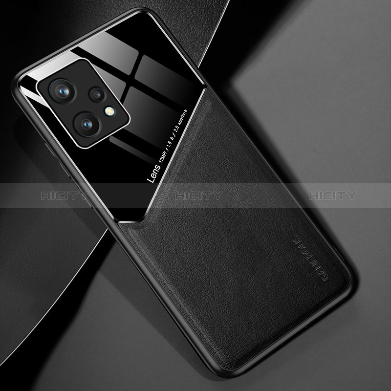 Funda Silicona Goma de Cuero Carcasa con Magnetico para Realme Narzo 50 Pro 5G Negro