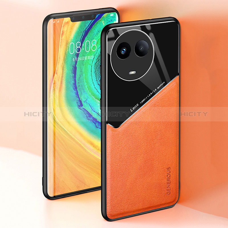 Funda Silicona Goma de Cuero Carcasa con Magnetico para Realme Narzo 60x 5G