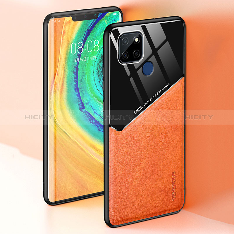 Funda Silicona Goma de Cuero Carcasa con Magnetico para Realme V3 5G