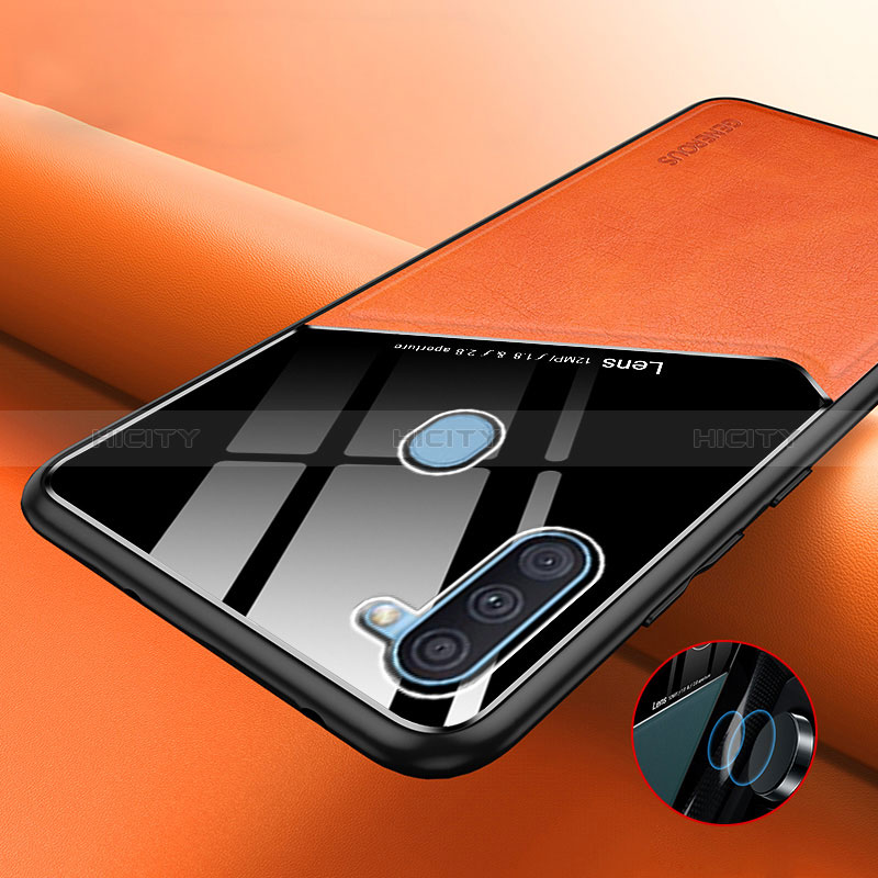 Funda Silicona Goma de Cuero Carcasa con Magnetico para Samsung Galaxy A11
