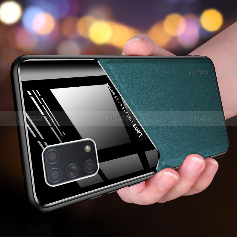 Funda Silicona Goma de Cuero Carcasa con Magnetico para Samsung Galaxy A31