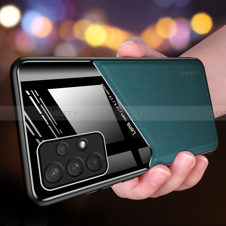 Funda Silicona Goma de Cuero Carcasa con Magnetico para Samsung Galaxy A32 4G