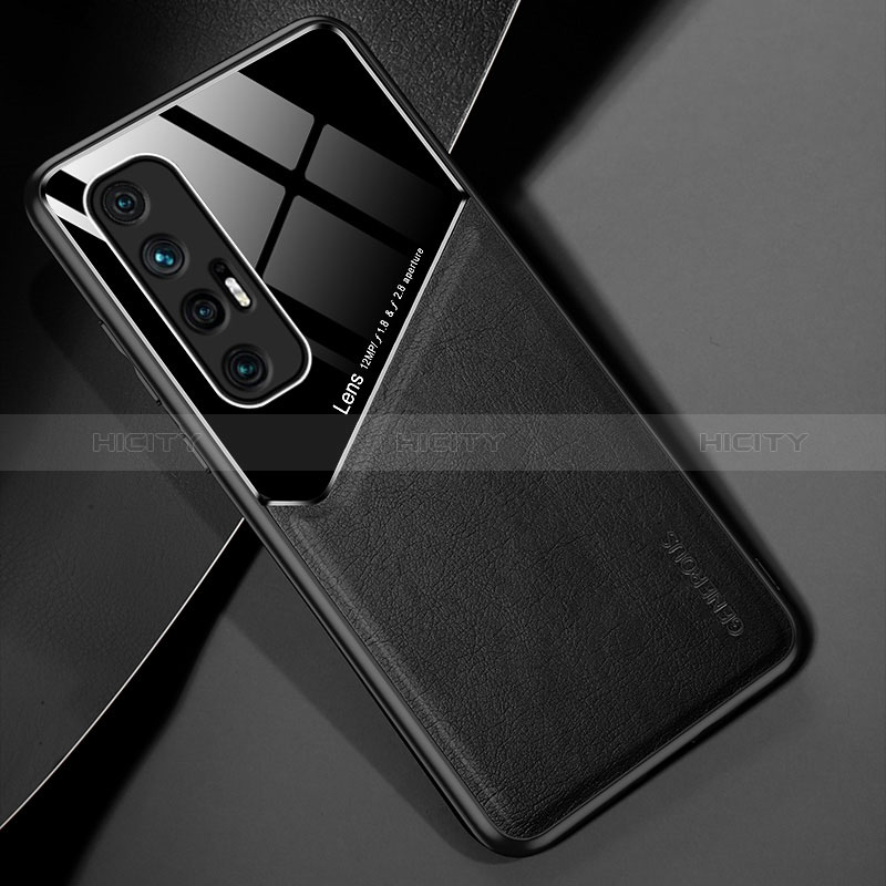 Funda Silicona Goma de Cuero Carcasa con Magnetico para Xiaomi Mi 10S 5G Negro