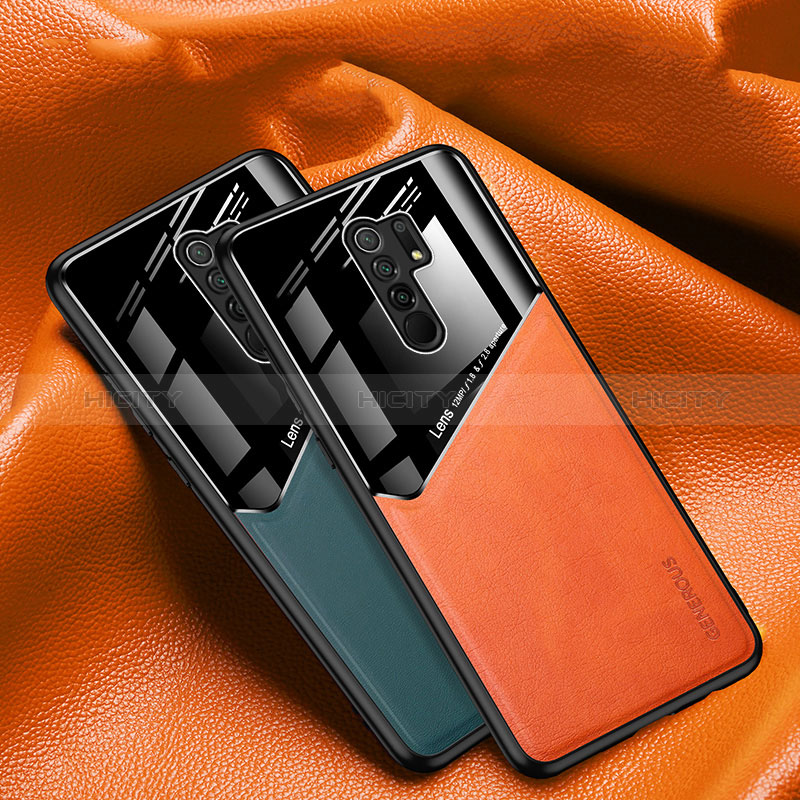 Funda Silicona Goma de Cuero Carcasa con Magnetico para Xiaomi Poco M2