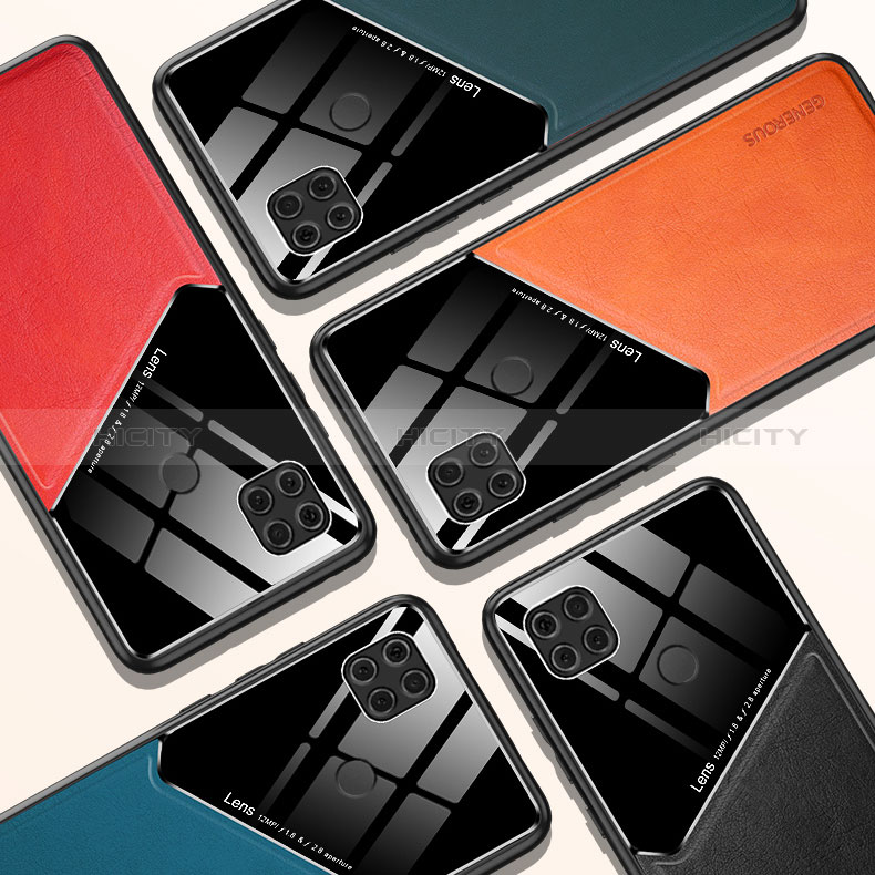 Funda Silicona Goma de Cuero Carcasa con Magnetico para Xiaomi Redmi 9C