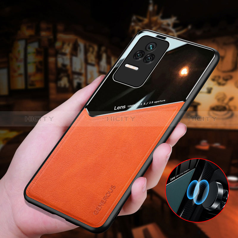 Funda Silicona Goma de Cuero Carcasa con Magnetico para Xiaomi Redmi K50 Pro 5G