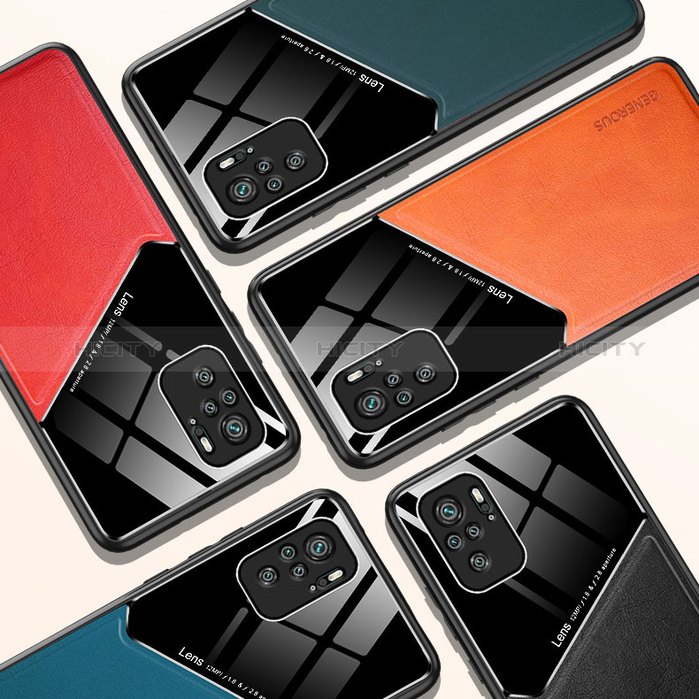 Funda Silicona Goma de Cuero Carcasa con Magnetico para Xiaomi Redmi Note 11 SE India 4G