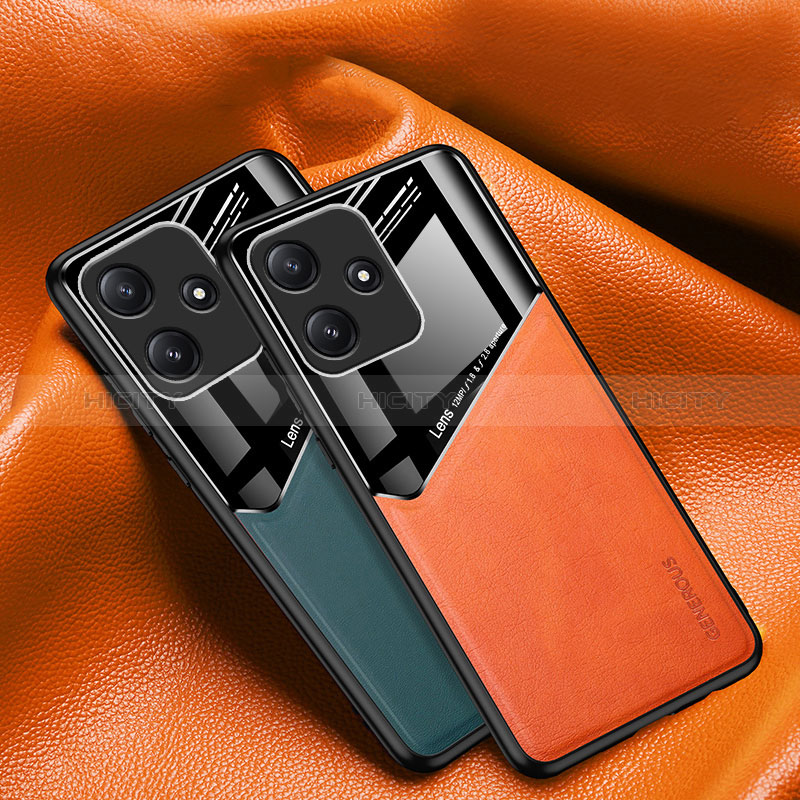 Funda Silicona Goma de Cuero Carcasa con Magnetico para Xiaomi Redmi Note 12R 5G