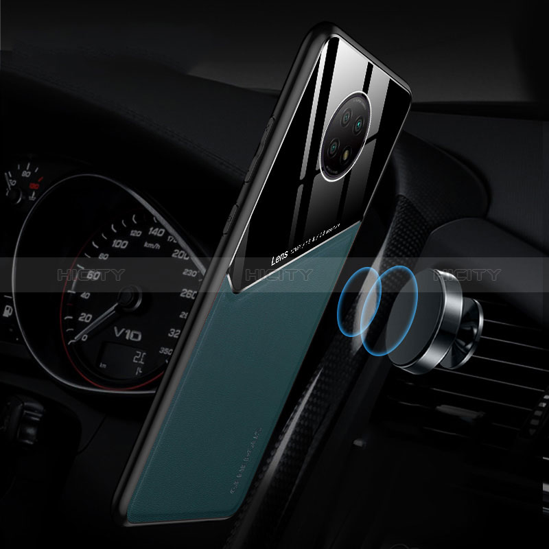 Funda Silicona Goma de Cuero Carcasa con Magnetico para Xiaomi Redmi Note 9T 5G