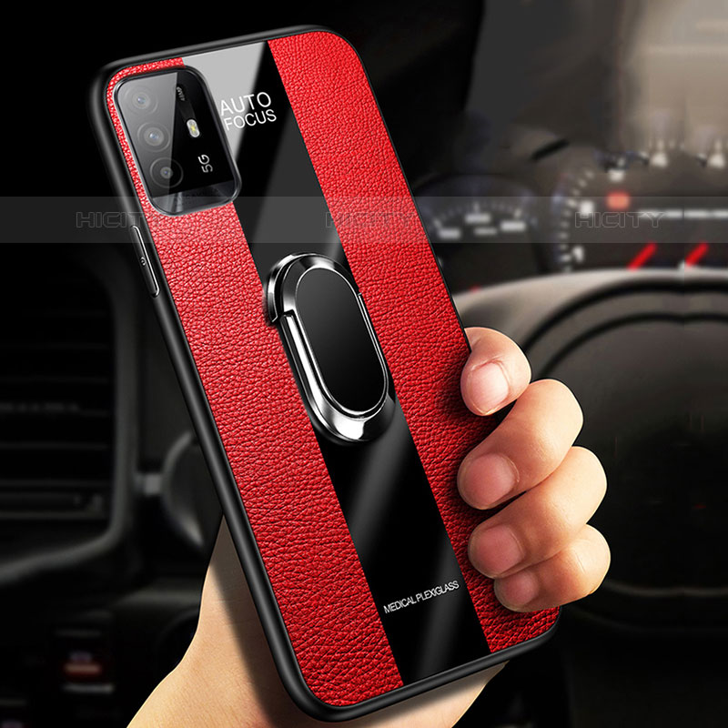 Funda Silicona Goma de Cuero Carcasa con Magnetico S01 para Oppo F19 Pro+ Plus 5G