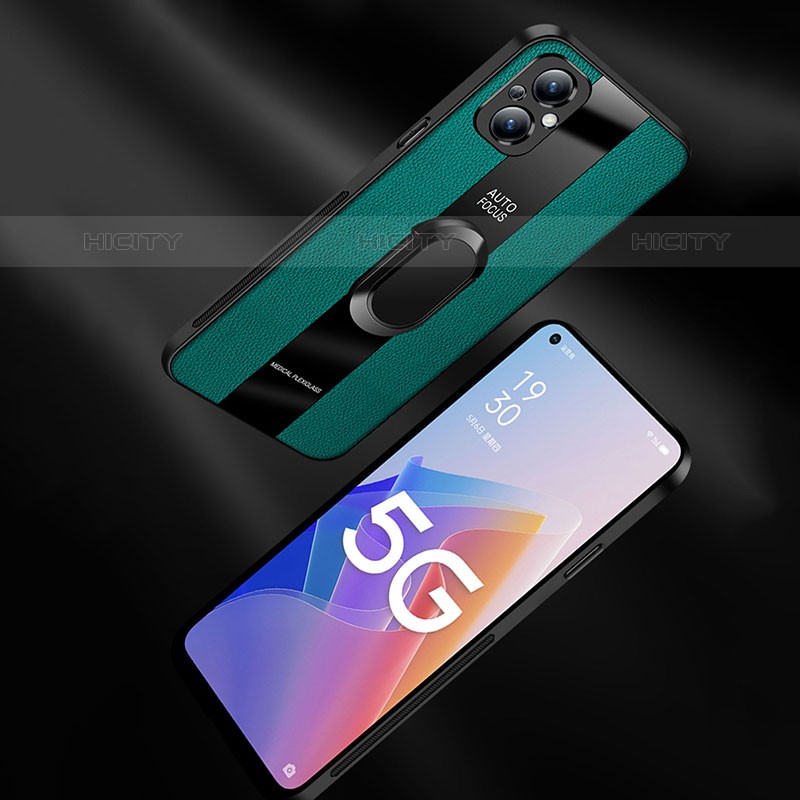 Funda Silicona Goma de Cuero Carcasa con Magnetico S01 para Oppo Reno7 Z 5G