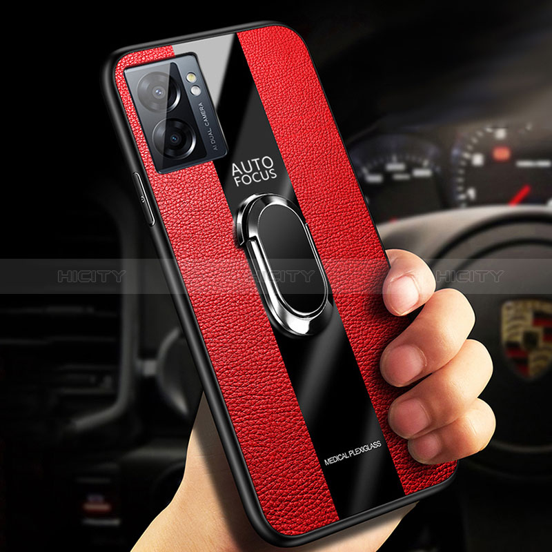 Funda Silicona Goma de Cuero Carcasa con Magnetico S01 para Realme Q5i 5G